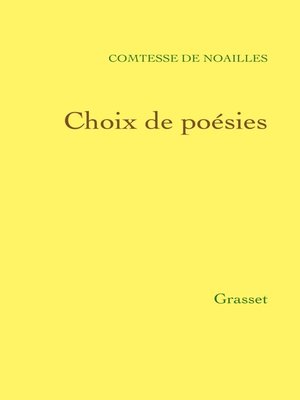cover image of Choix de poésies